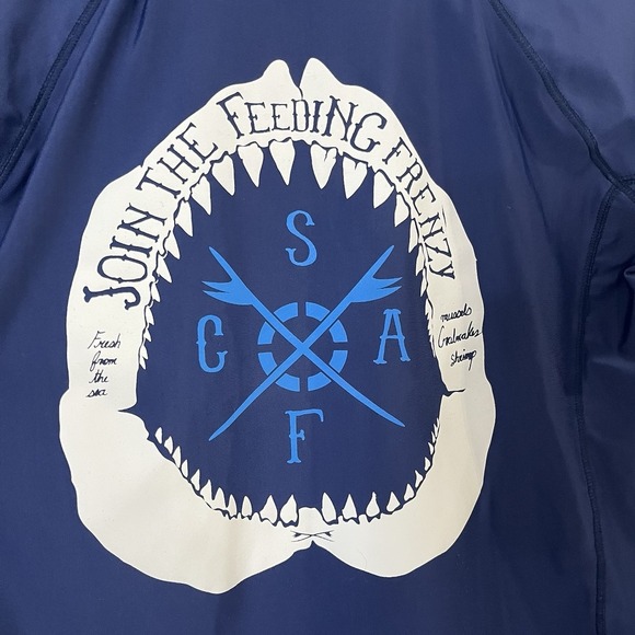 Gap Kid Graphic Short Sleeve Blue Rash Guard XXL - Picture 2 of 4